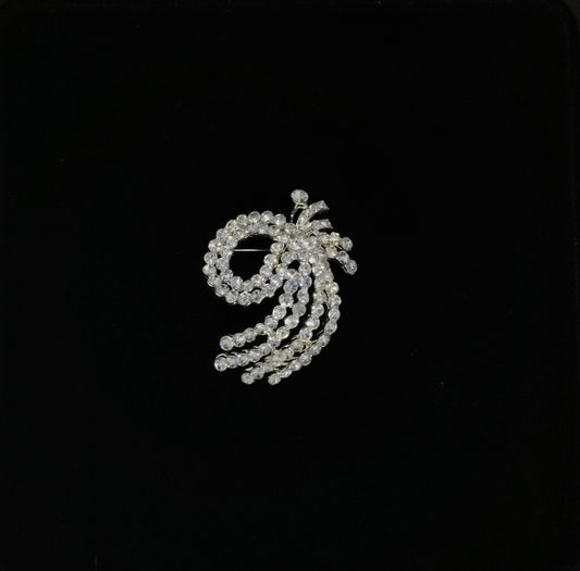 Broche Plateado Espiral